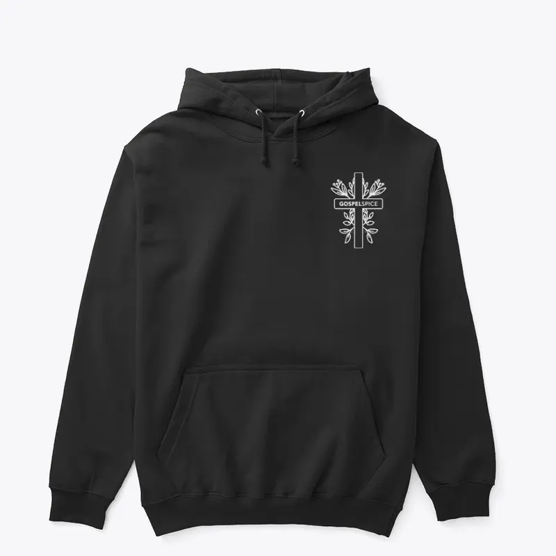 Unisex Floral Cross Hoodie - Dark