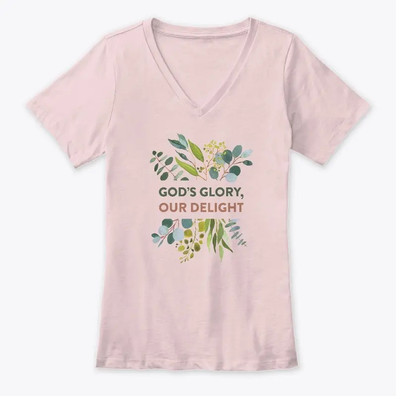 Women's Foliage V-Neck Tee - Light